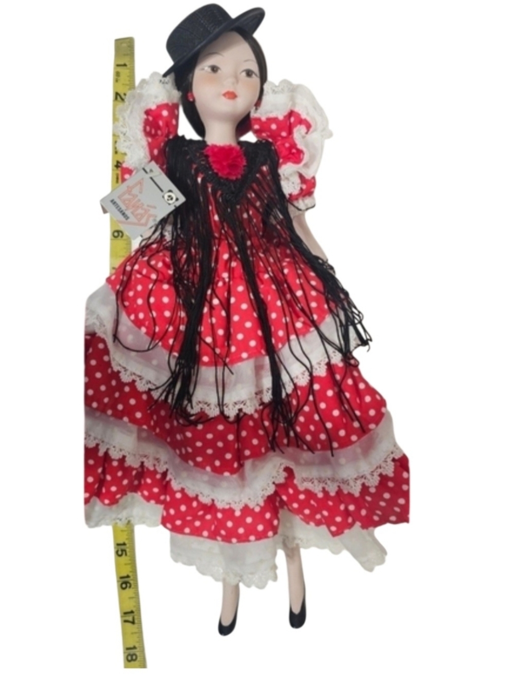 Vintage Fanas Artesanos Porcelain Doll Collectible Made in Spain - Picture 5 of 8
